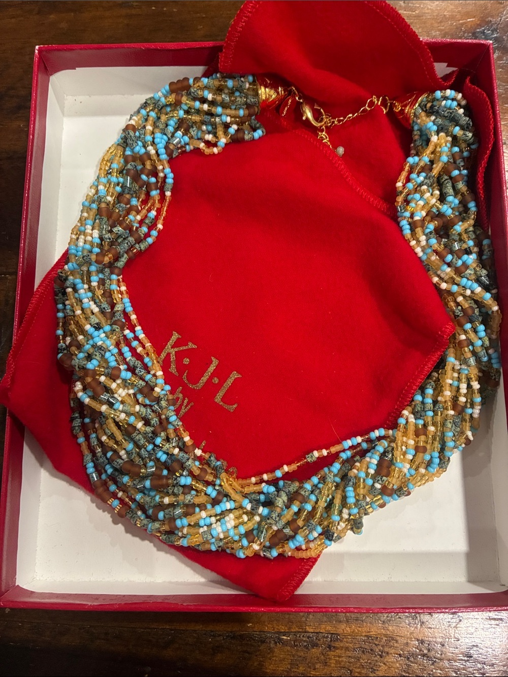 Kenneth Jay Lane Santa Fe beaded necklace KJL